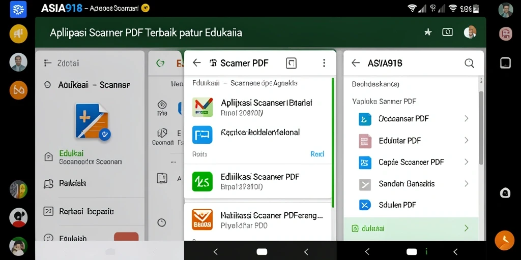 Tampilan antarmuka ASIA918 yang sederhana dan fungsional untuk memindai dokumen.