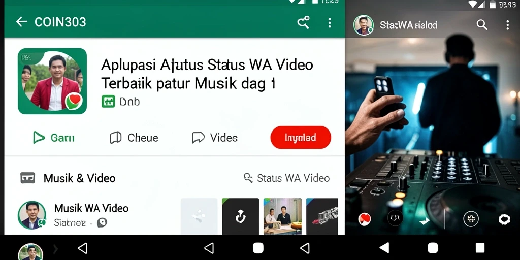 Tampilan antarmuka COIN303 yang intuitif untuk status WA Video.