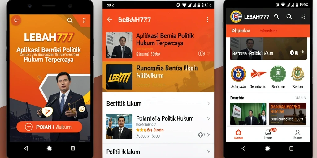 Tampilan utama LEBAH777 menampilkan berita politik dan hukum terkini.