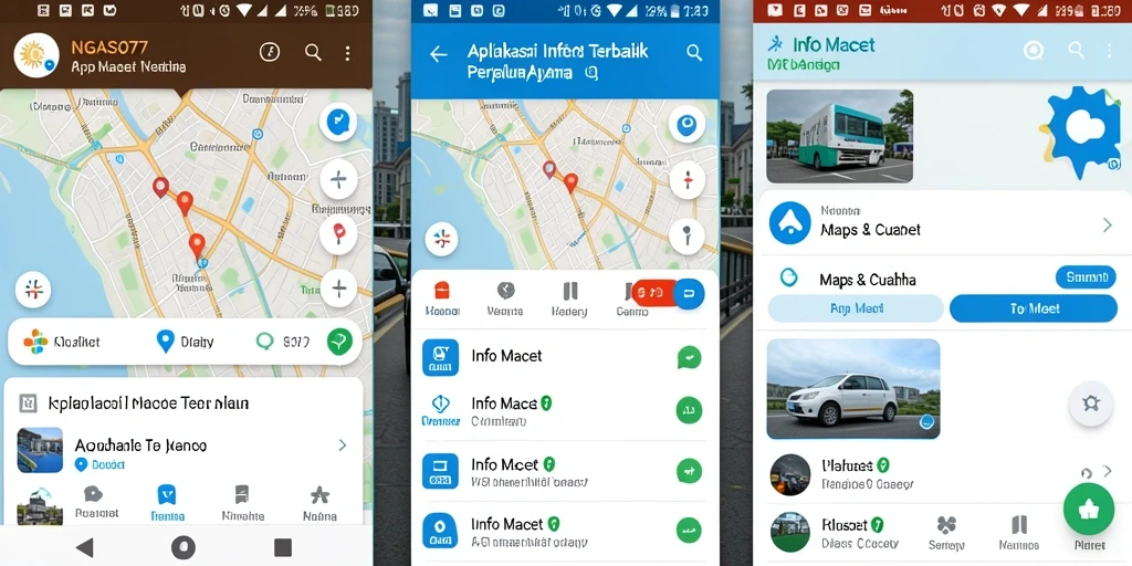 Antarmuka NGASO77 menunjukkan informasi kemacetan secara jelas dan tepat.