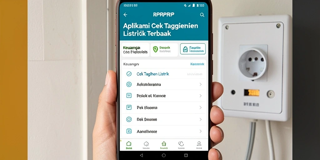 Antarmuka aplikasi RPRPRP untuk cek tagihan listrik yang sangat praktis.