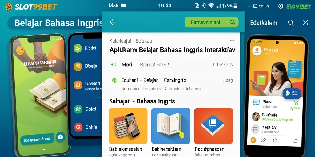 Antarmuka aplikasi SLOT99BET untuk Belajar Bahasa Inggris yang interaktif dan user-friendly.