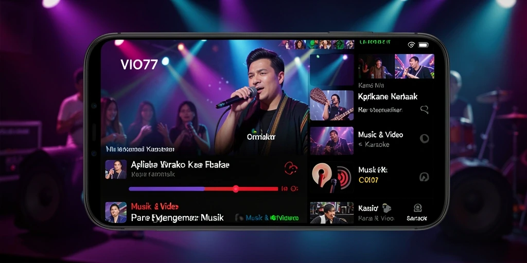 Antarmuka VIO77 yang menarik dengan fungsi Karaoke.