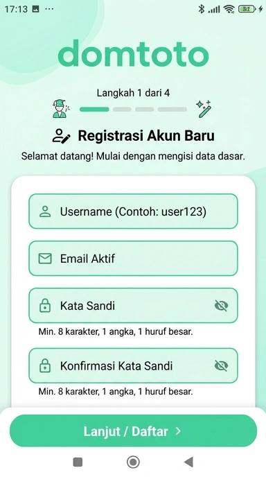 Panduan Lengkap Registrasi Akun Domtoto